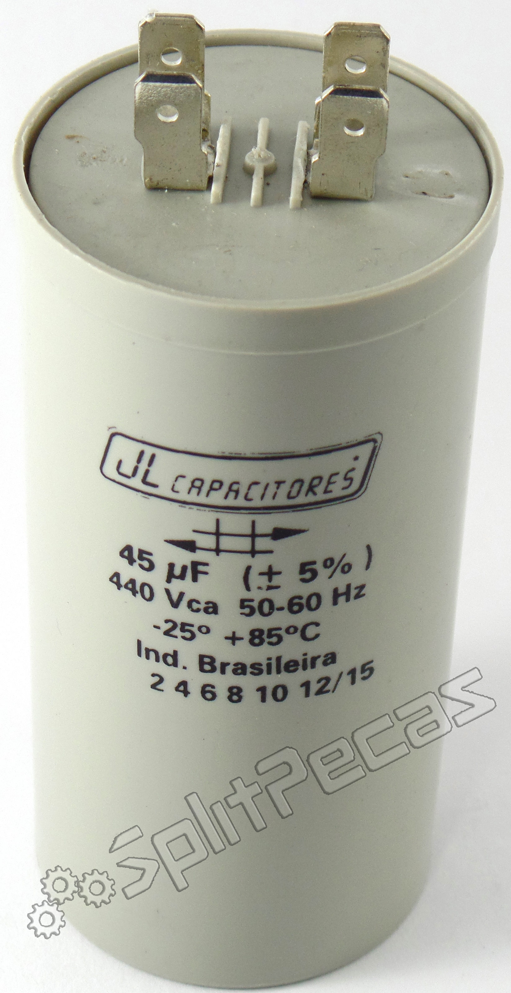 Capacitor de Partida  do Compressor 45 MF +5%  400V.AC 50/60 Hz SH ( 2 Pólos )