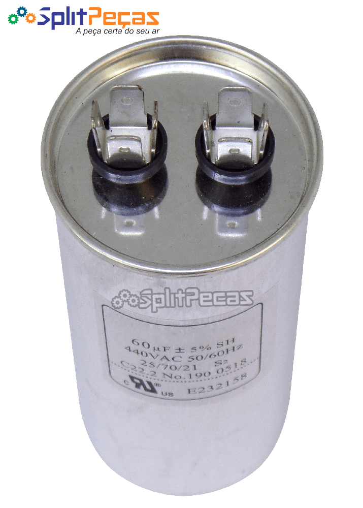 Capacitor de Partida do Compressor 60uF + 5 SH 440VAC 50/60 HZ (2