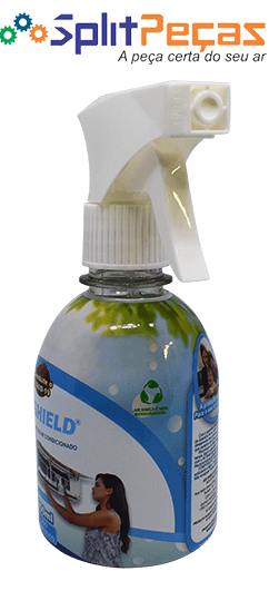 Air Shield 250ml Bactericida Limpeza Higienização para Ar Condicionado