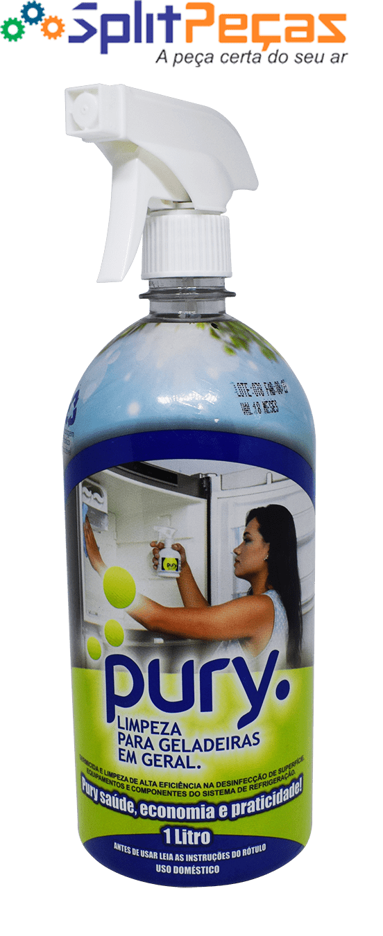 Pury 1 Litro Bactericida Limpeza Higienização para Geladeiras e Freezer