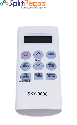 Controle remoto ar condicionado LG Smile 7 a 24 SKY-9008 PARALELO