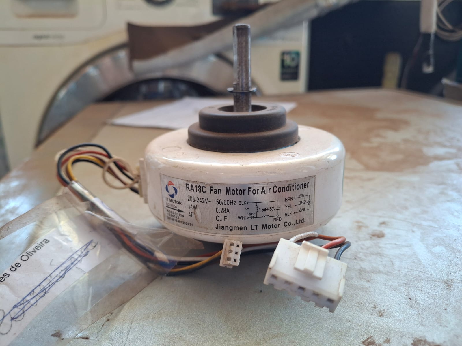 Motor Ventilador Evaporadora Ar Split Consul 220v W10396914 - UsadoMotor Evaporadora CONSUL