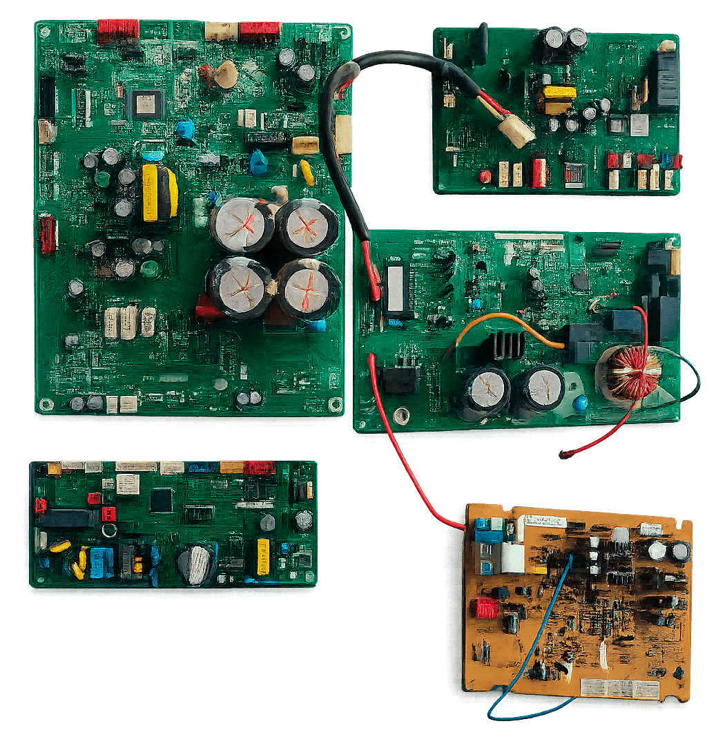 Kit 05 Placas para Ar Condicionado (Sucata - Lote 08)PLACAS SUCATA  