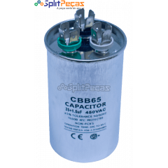Capacitor de Partida do Compressor 25+1.5uf  ±5% SH 450VAC 50/60 HZ (3 Terminais)